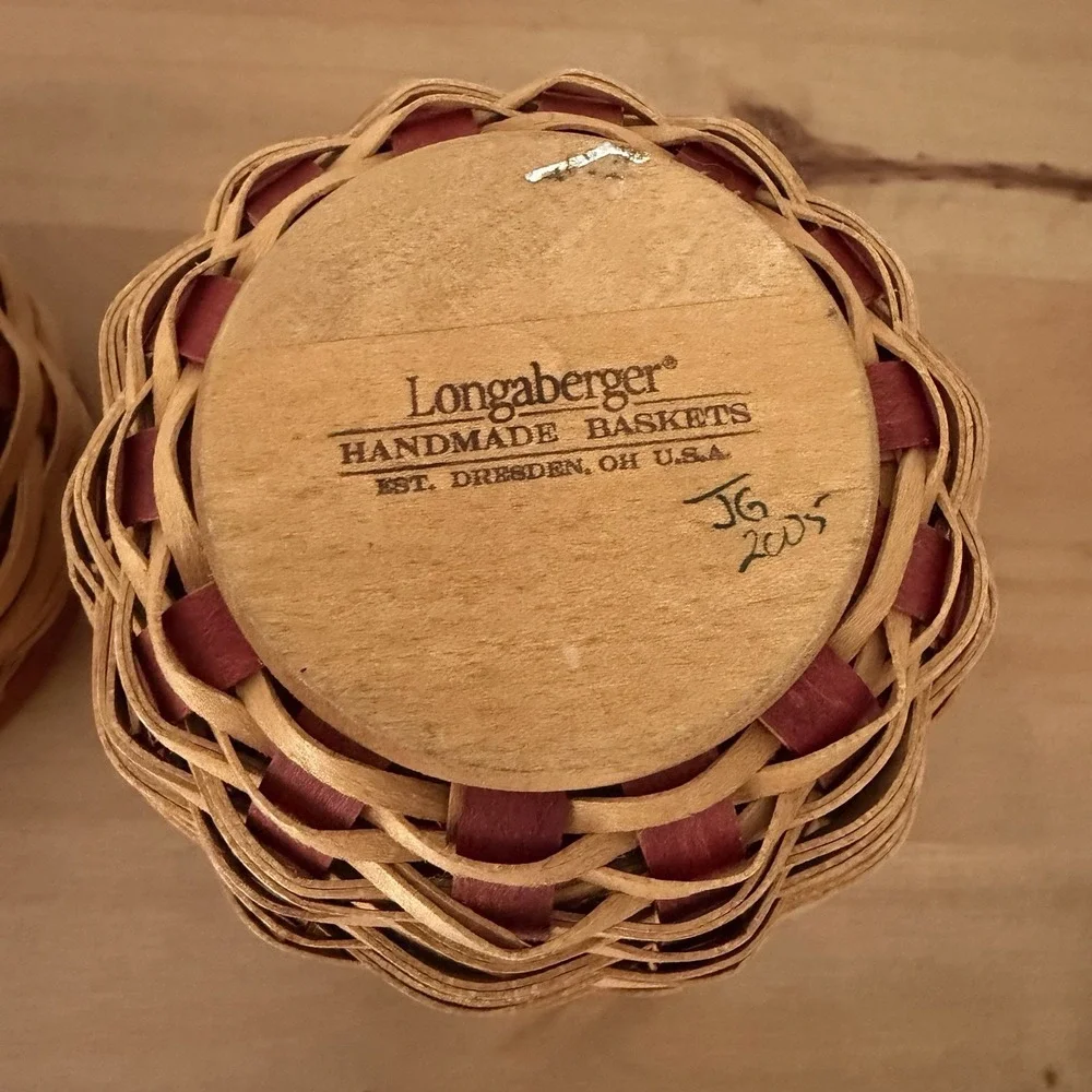 Longaberger 2005 Strawberry Canister Basket Plastic Canister Insert NO LIDS